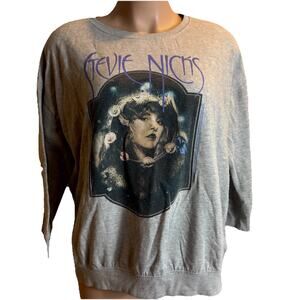 Stevie Nicks Sweatshirt 2 2X Gray Graphic Sweater Tunic Cozy Fleece Torrid Plus